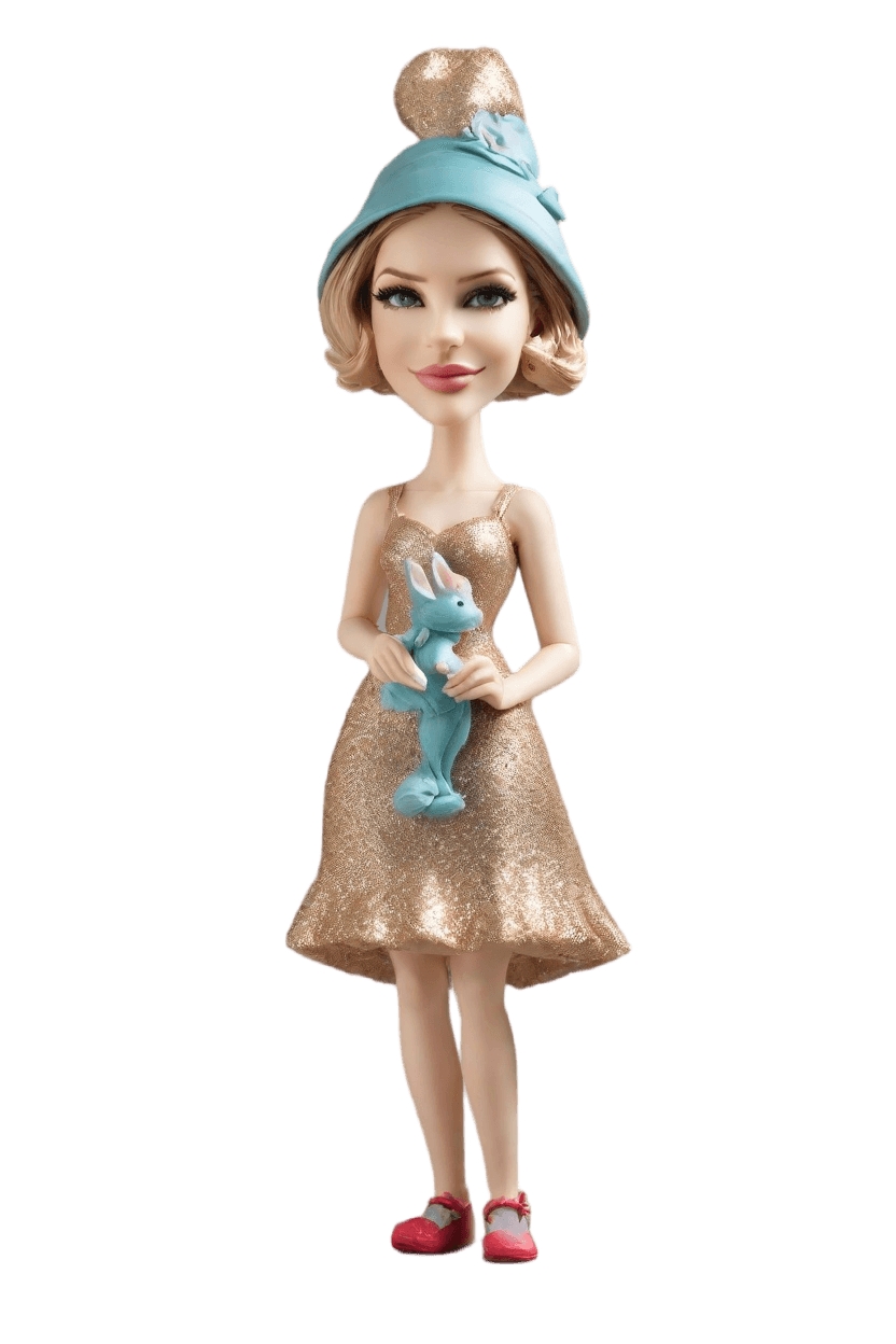 Custom New Year's Sparkle Bobblehead