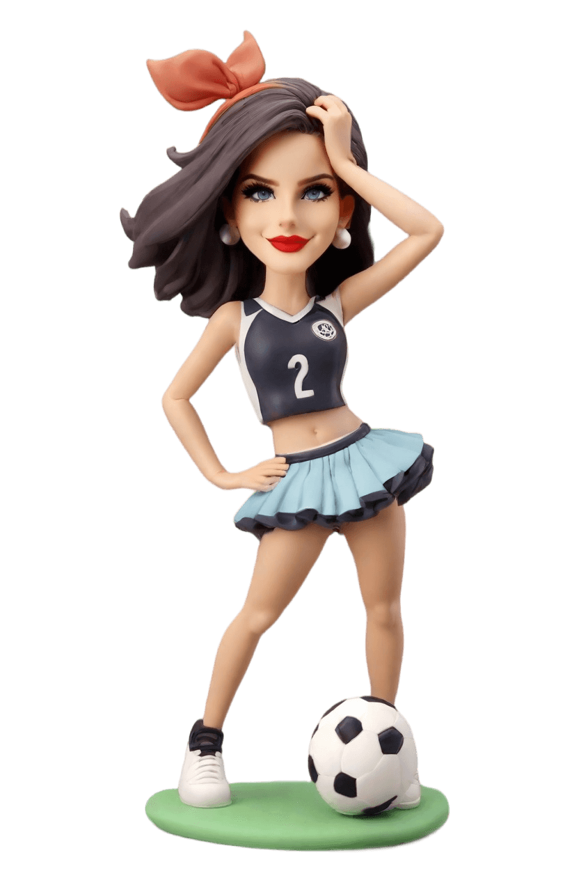 Custom Kicking Soccer Bobblehead