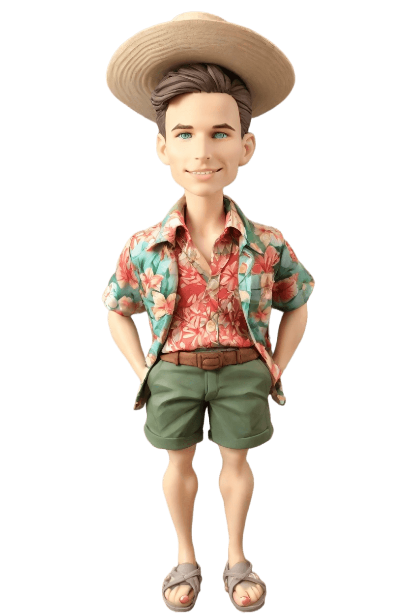 custom Retirement Leisure Relaxation bobblehead