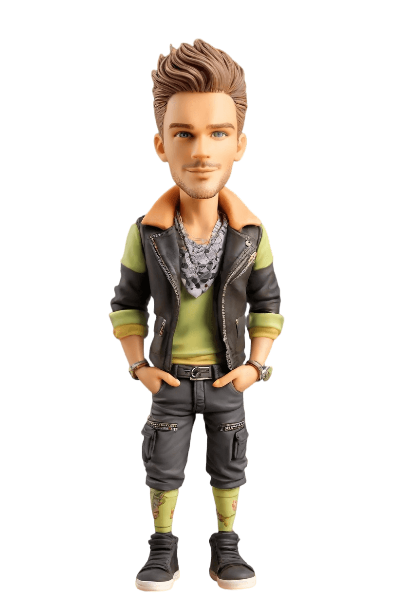 Custom Punk-Inspired Bobblehead