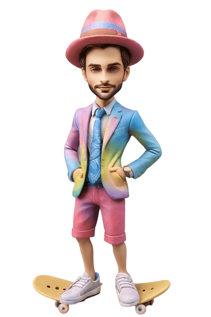 Custom Skateboard Style Bobblehead