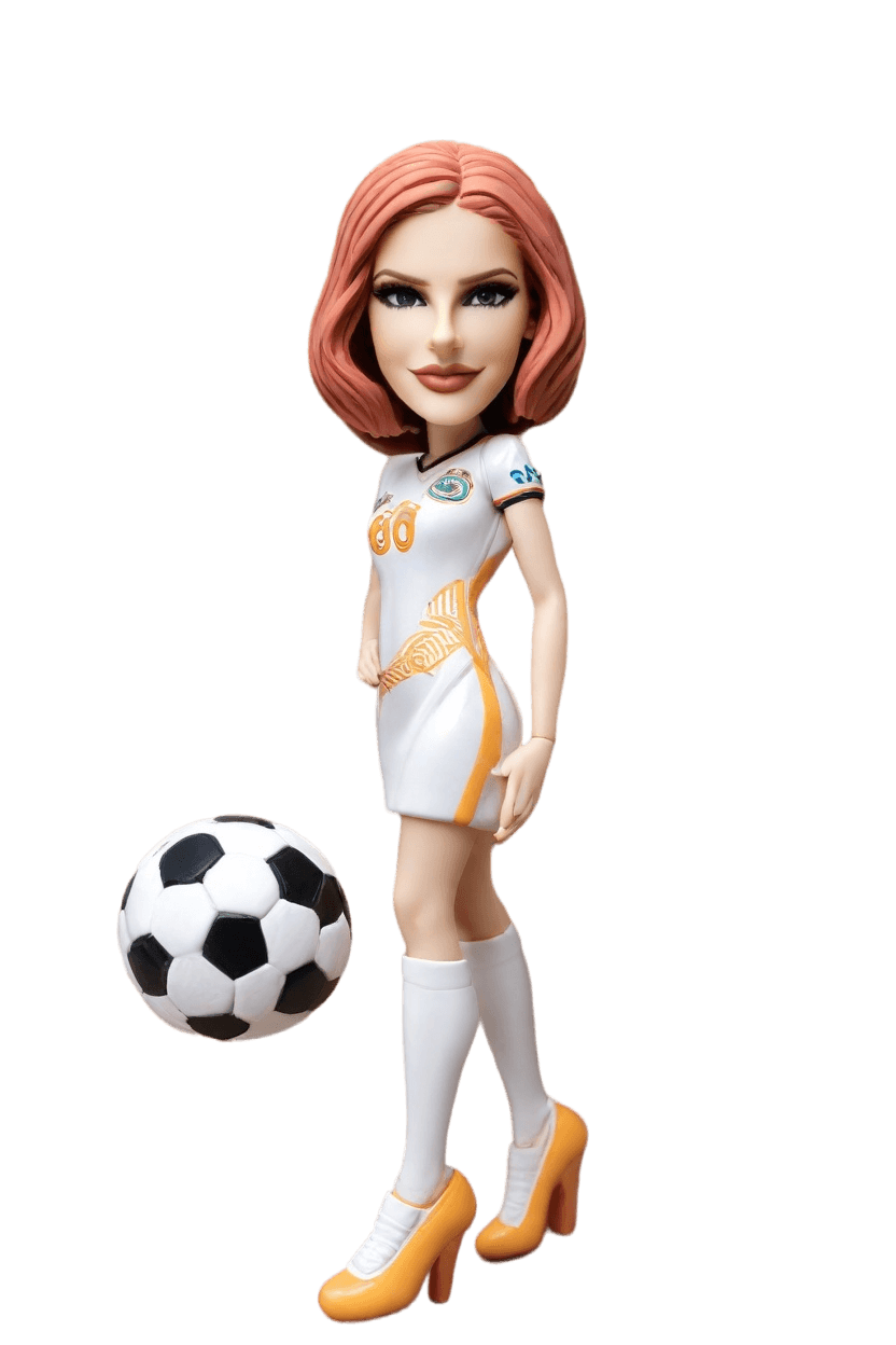 Soccer Star Custom Futuristic Bobblehead