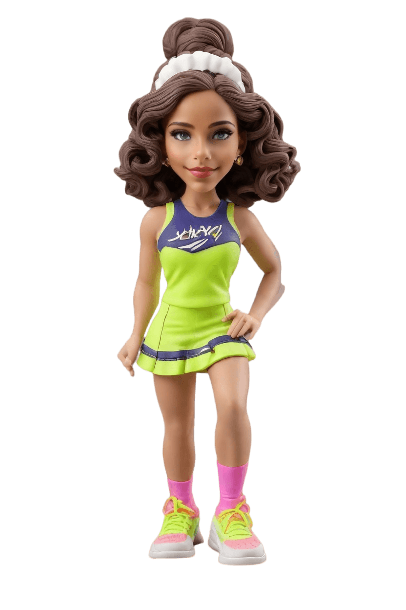 Cheerful Cheerleader Custom Bobblehead