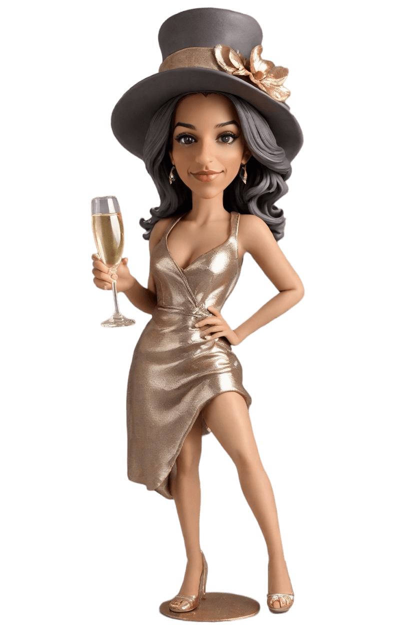 Custom Engagement Elegance Bobblehead