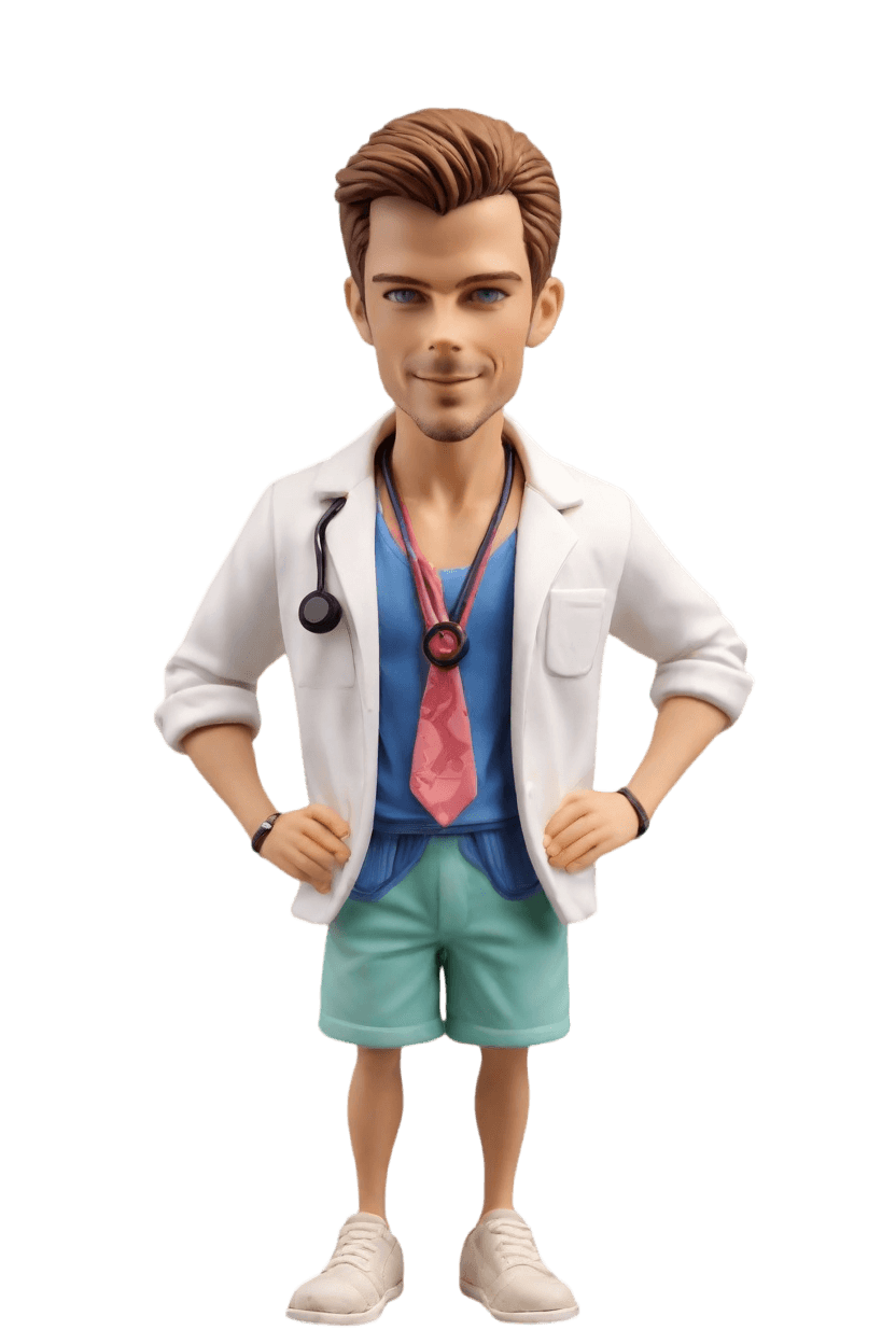 Custom Doctor's Casual Bobblehead