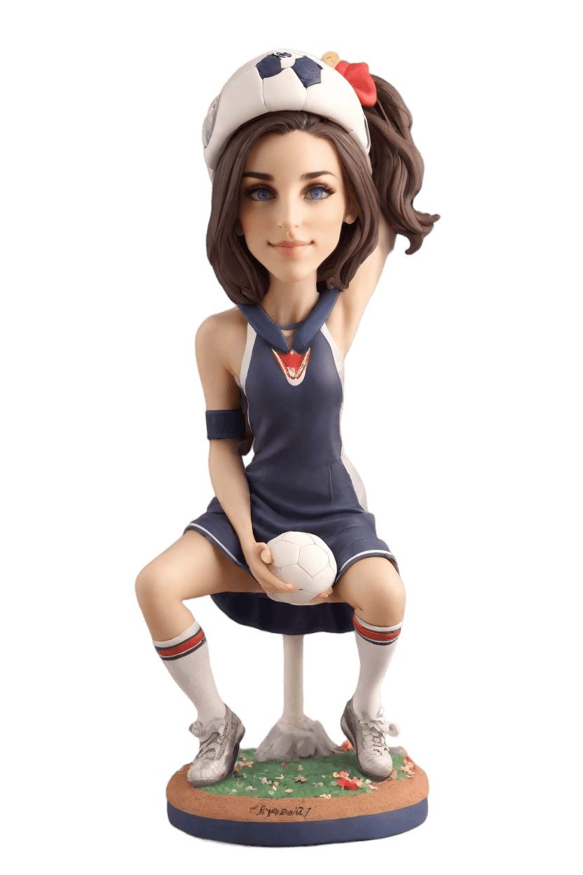 Custom Cheerleader Soccer Bobblehead