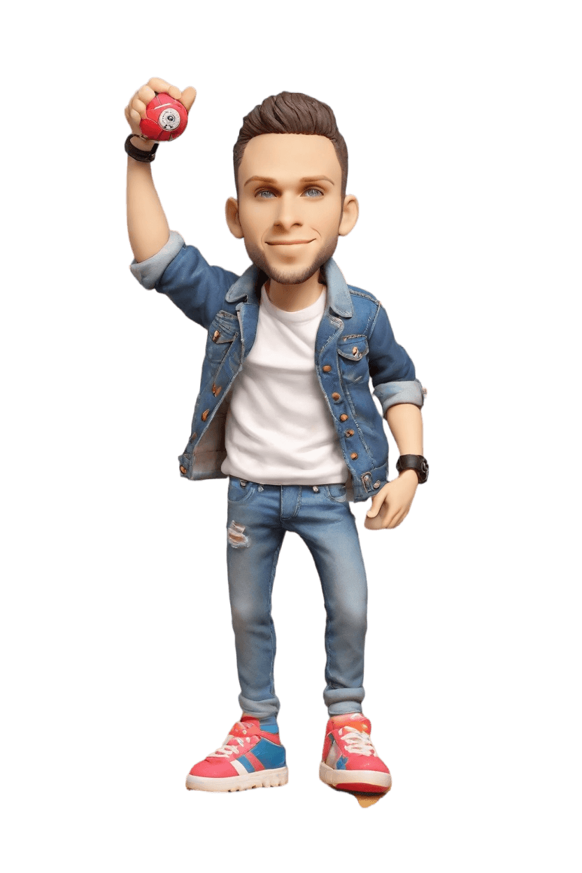 custom Pokémon-inspired Confident bobblehead
