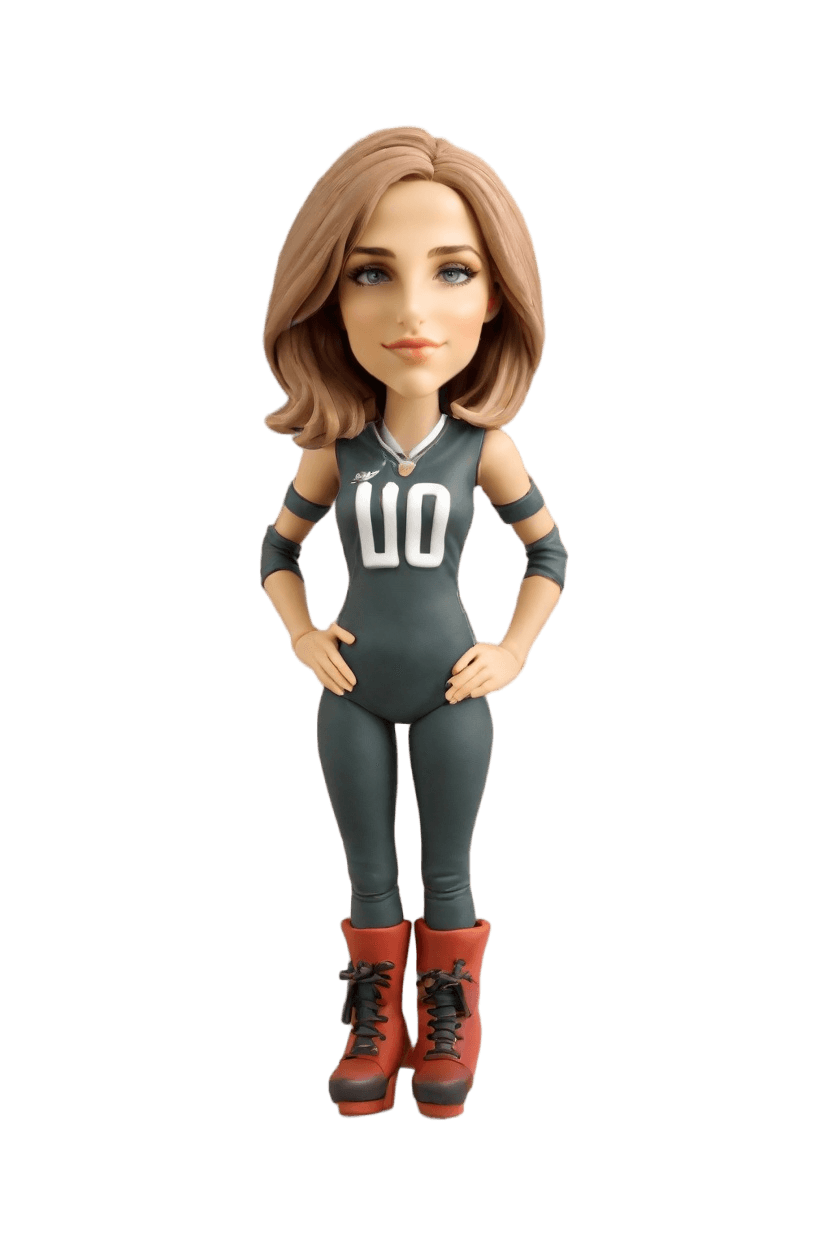 Custom Victory Pose Football Glam Bobblehead