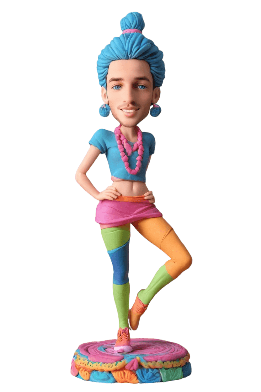 Custom Yoga Warrior Bobblehead