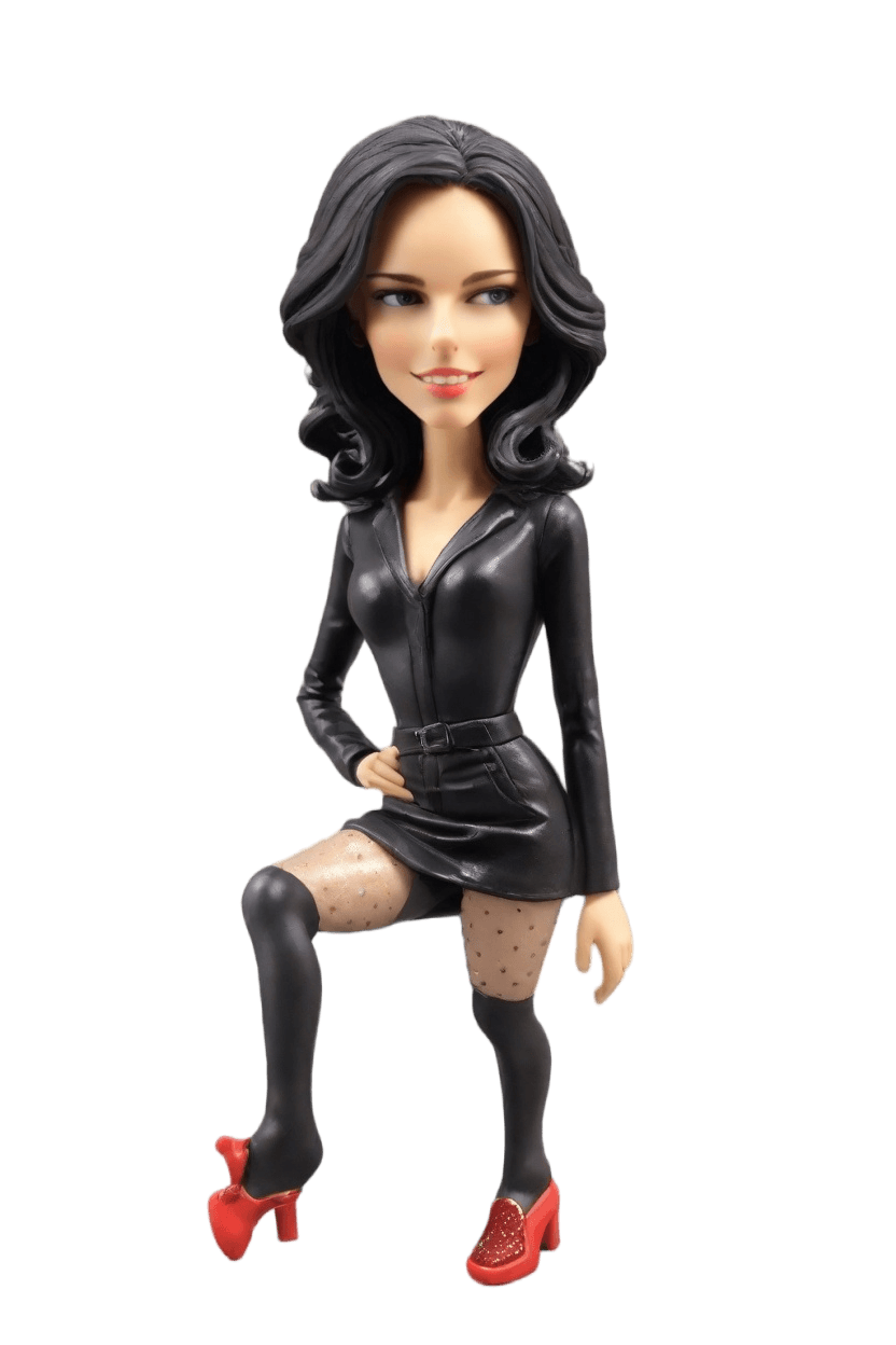 custom Holiday Glamour Sparkly bobblehead
