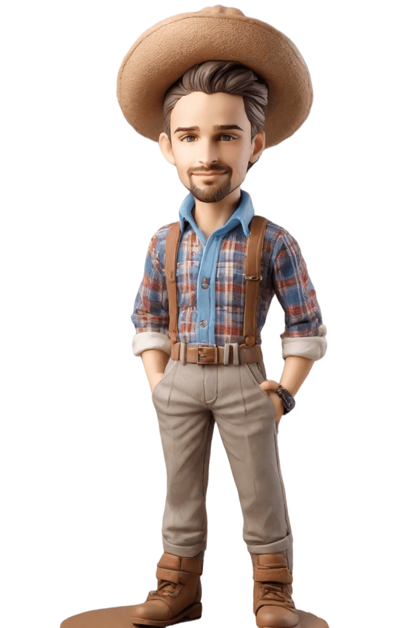 Casual Charm Custom Playful Bobblehead