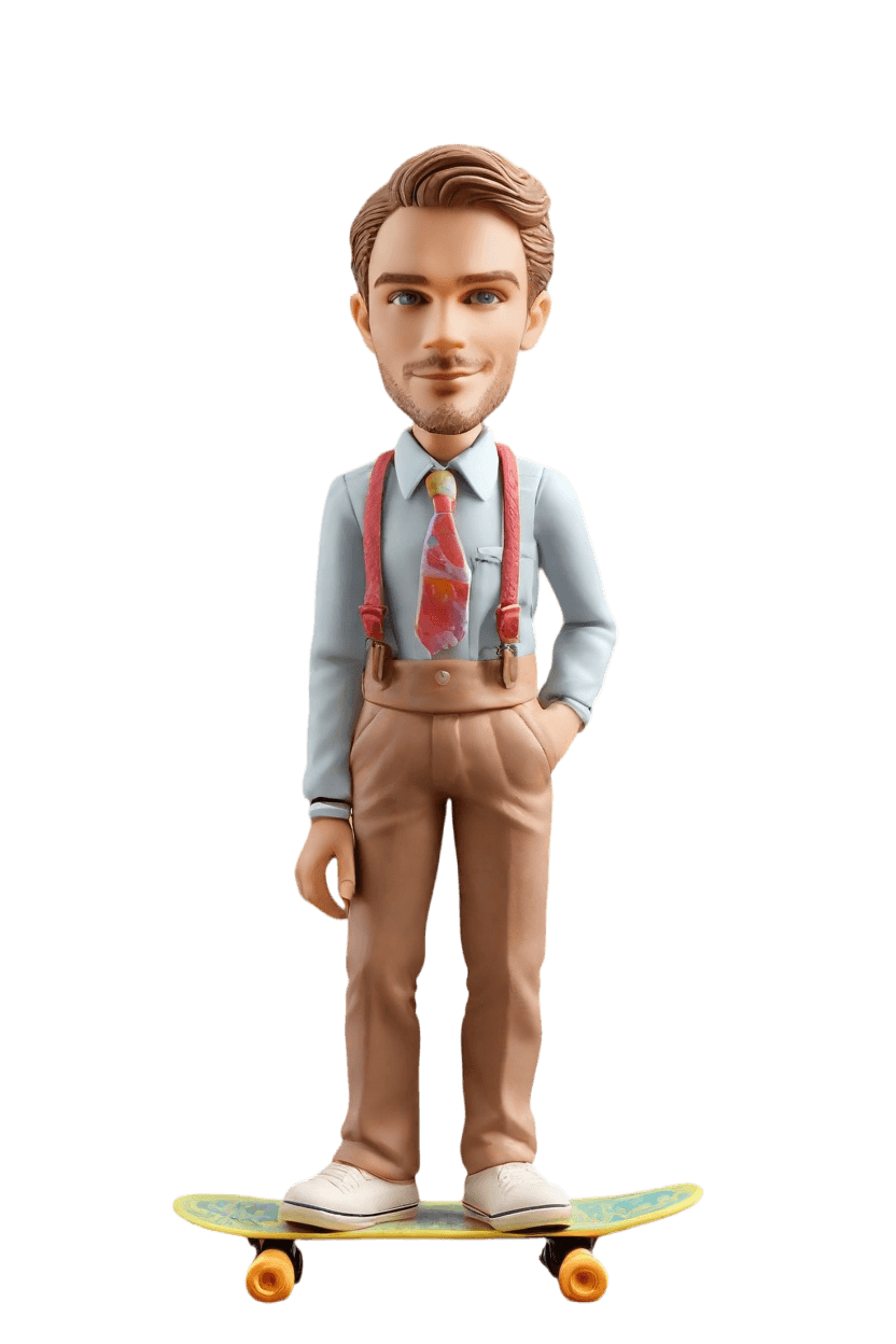 custom Entrepreneur Skateboard bobblehead