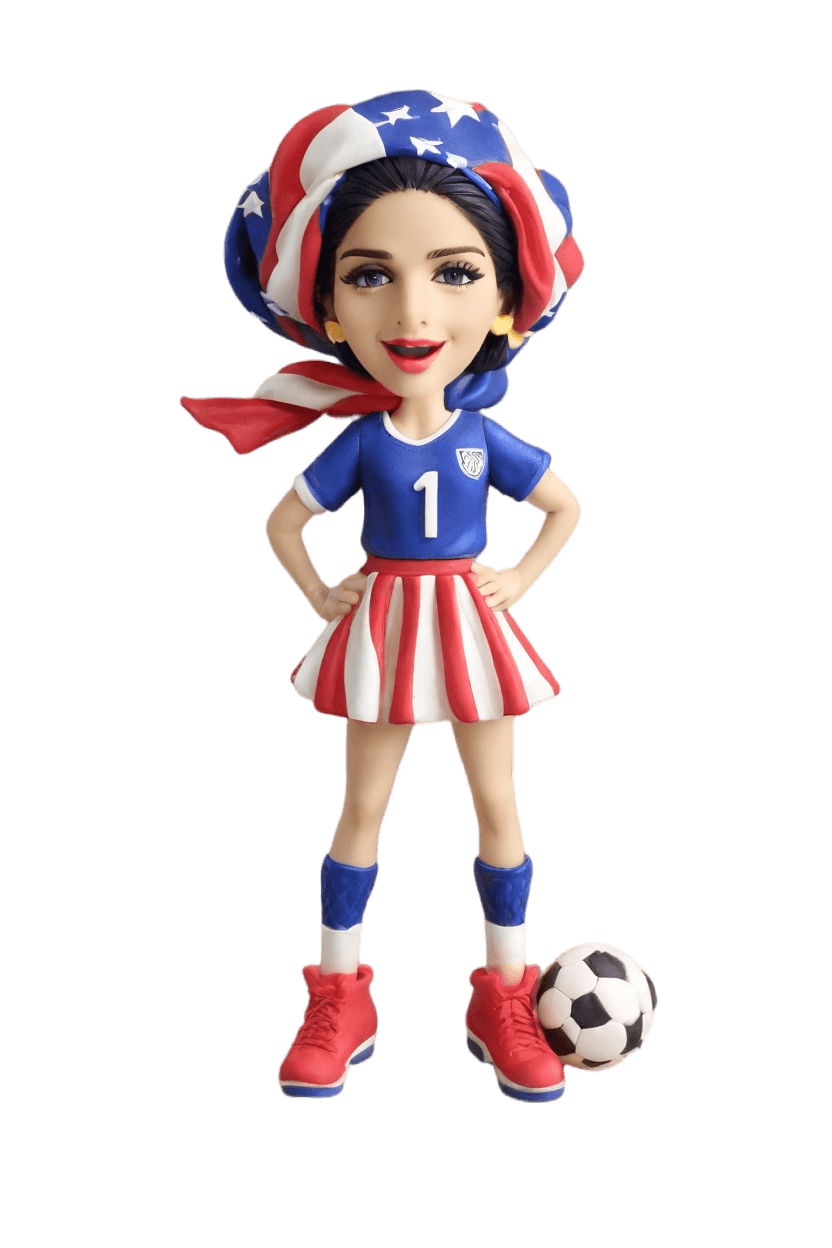 custom Soccer Victory Glitter bobblehead