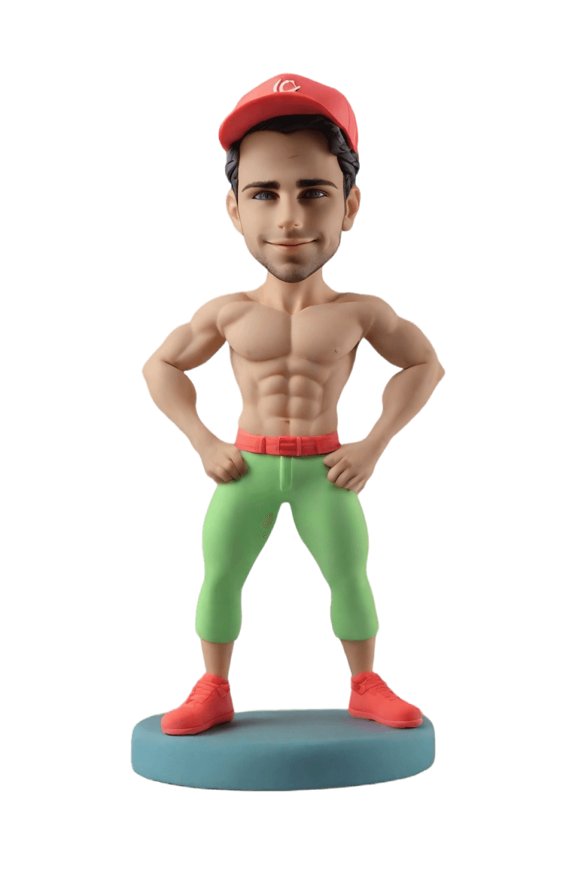 Custom Fitness Flexing Bobblehead