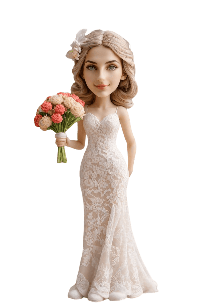 Custom Wedding Graceful Bobblehead