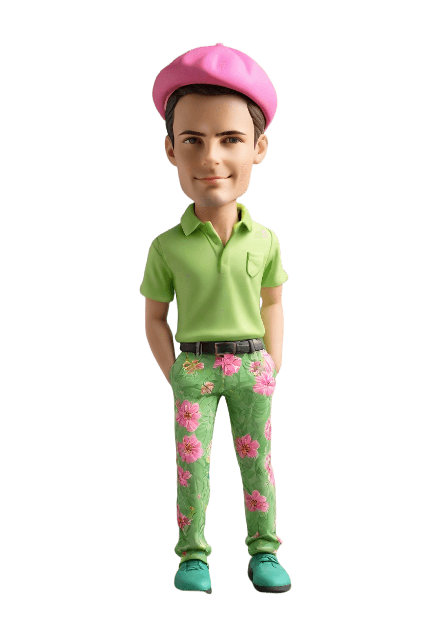 Custom Golfing Fun Figurine Bobblehead