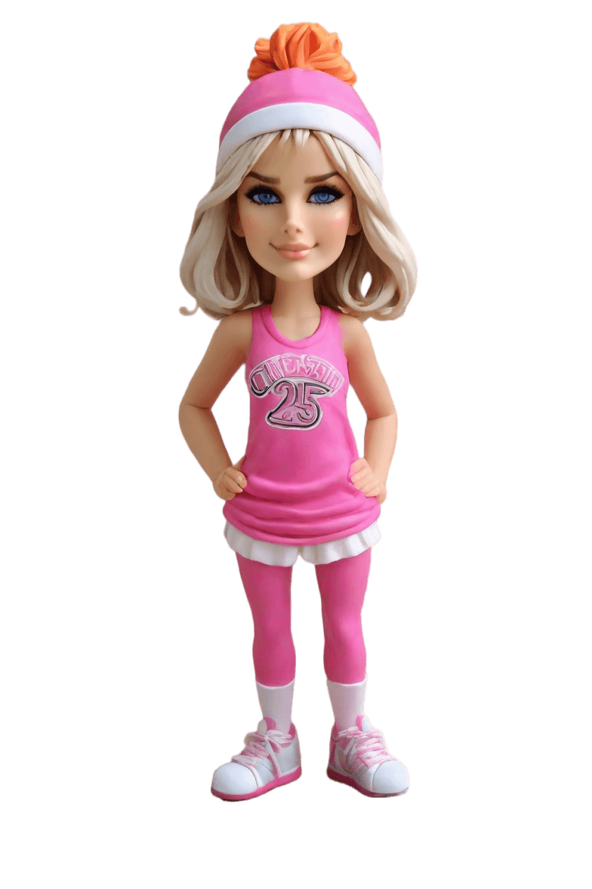 Cheerful Cheerleader Custom Bobblehead