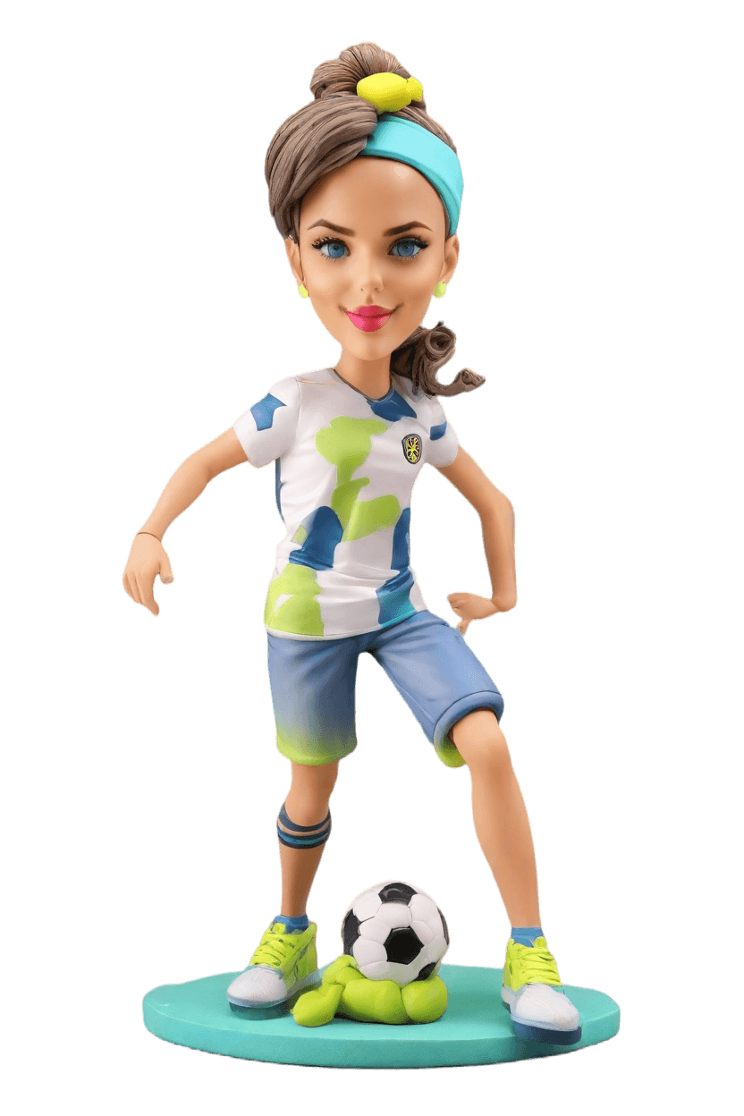 Custom Kicking Soccer Bobblehead