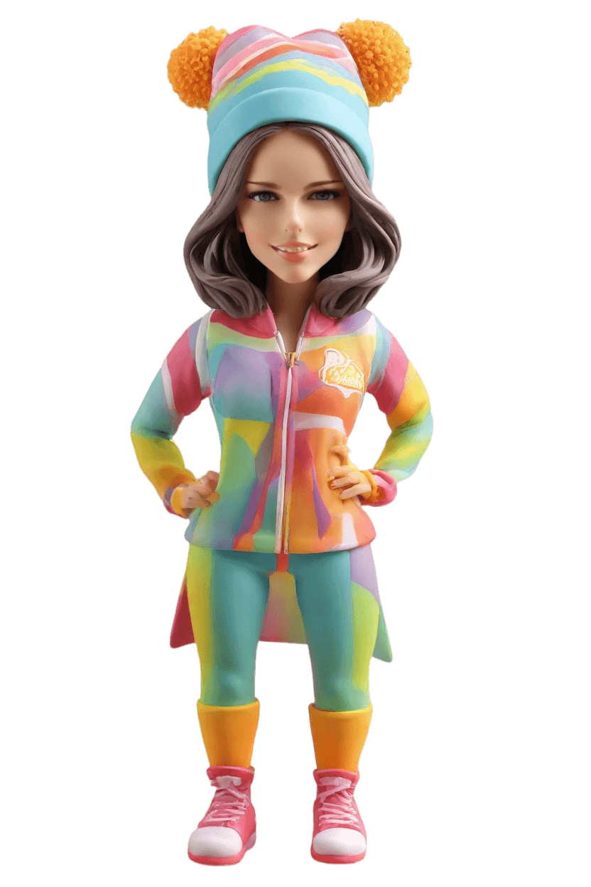 Cheerful Cheerleader Custom Bobblehead
