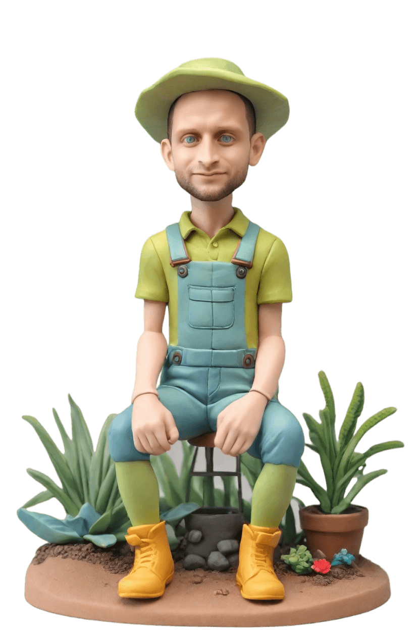 Custom Gardening Fun Bobblehead