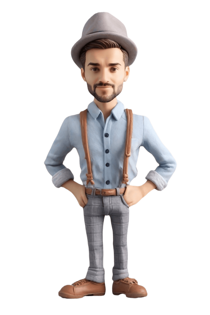 Custom Casual Artist Bobblehead