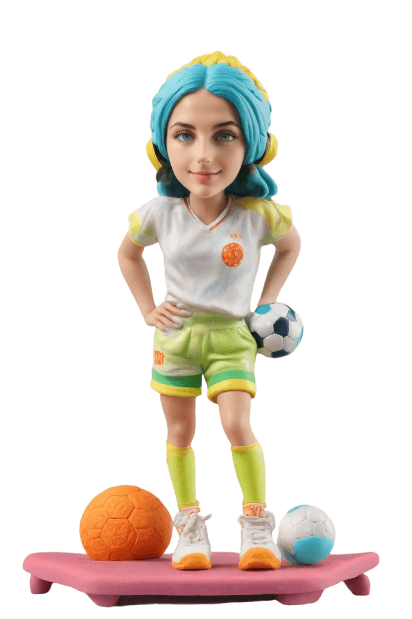 Soccer Star Custom Playful Bobblehead