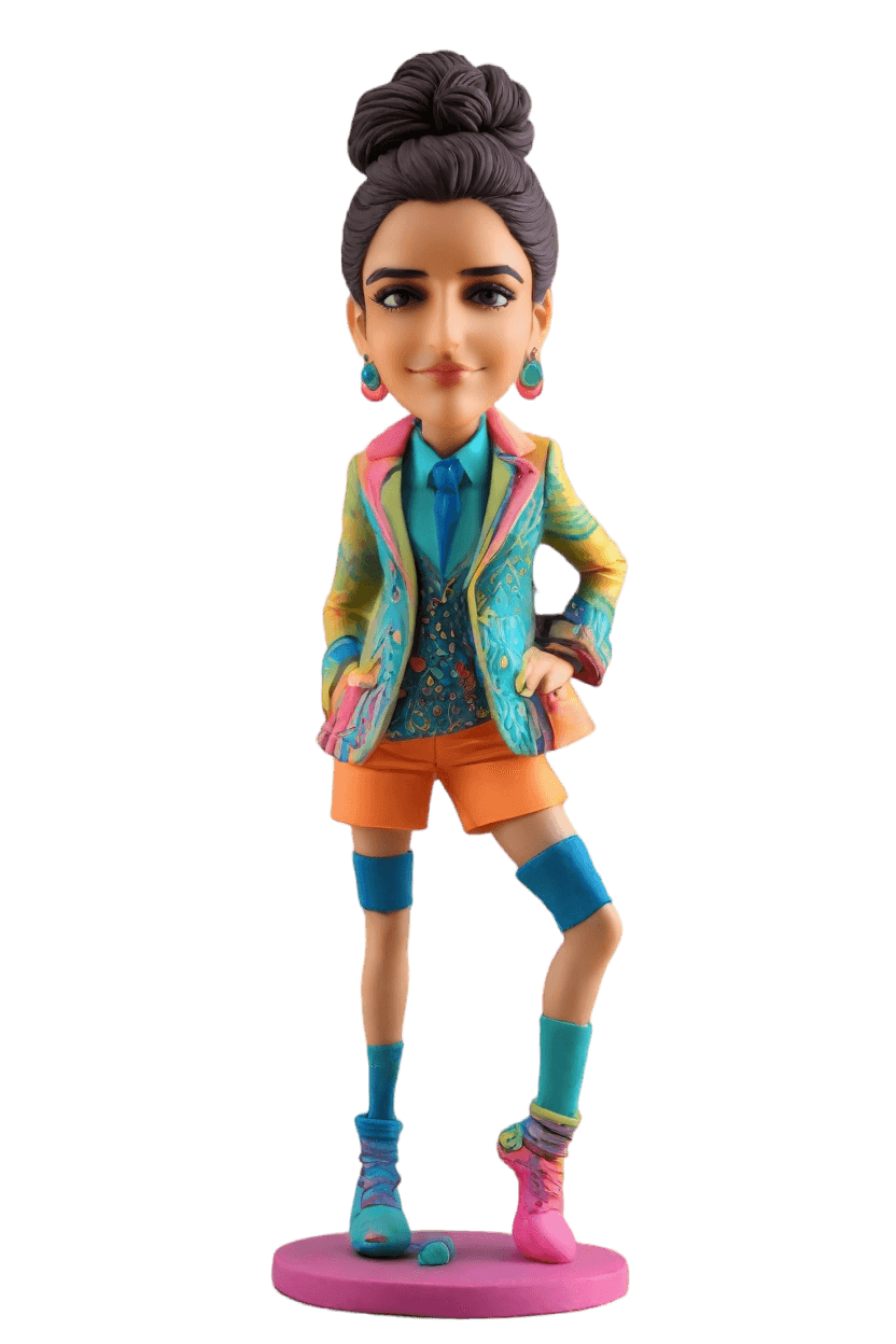 Custom Yoga Warrior Pose Bobblehead
