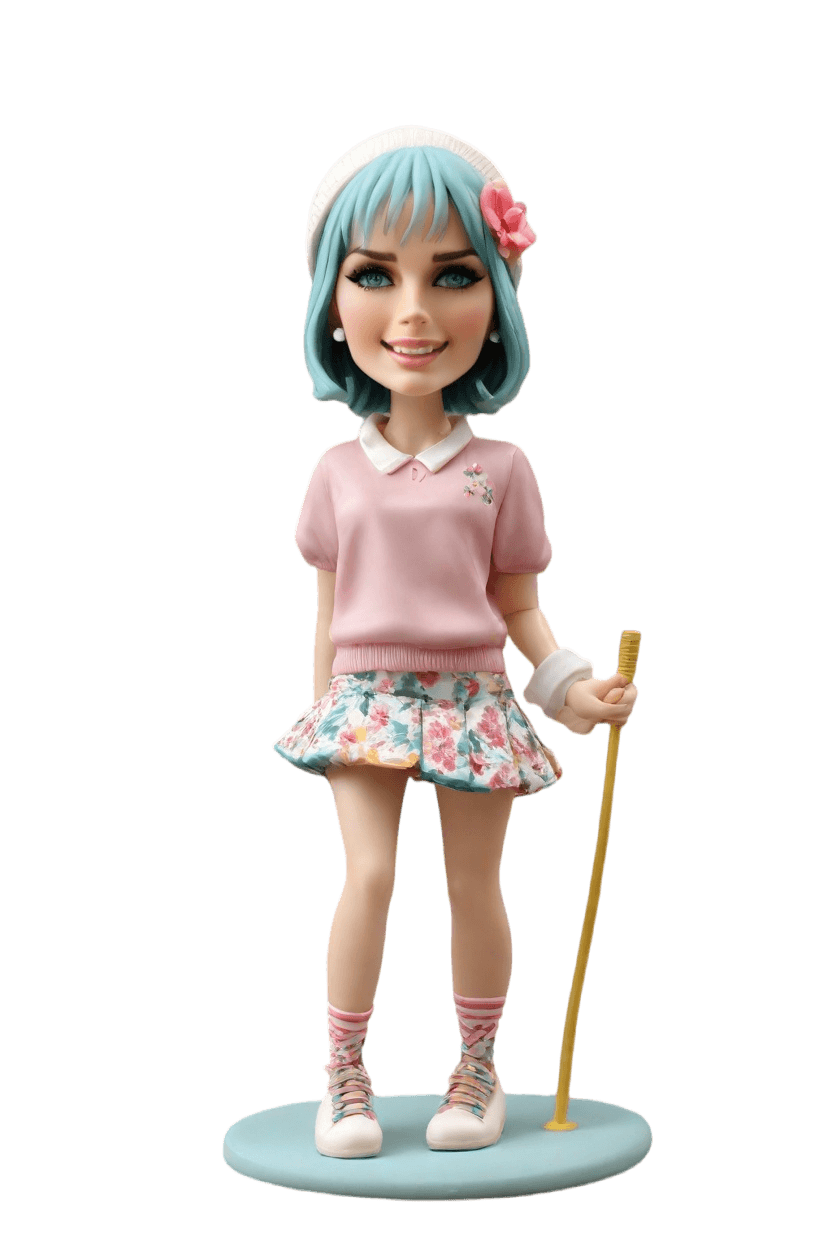 Custom Golfing Diva Bobblehead