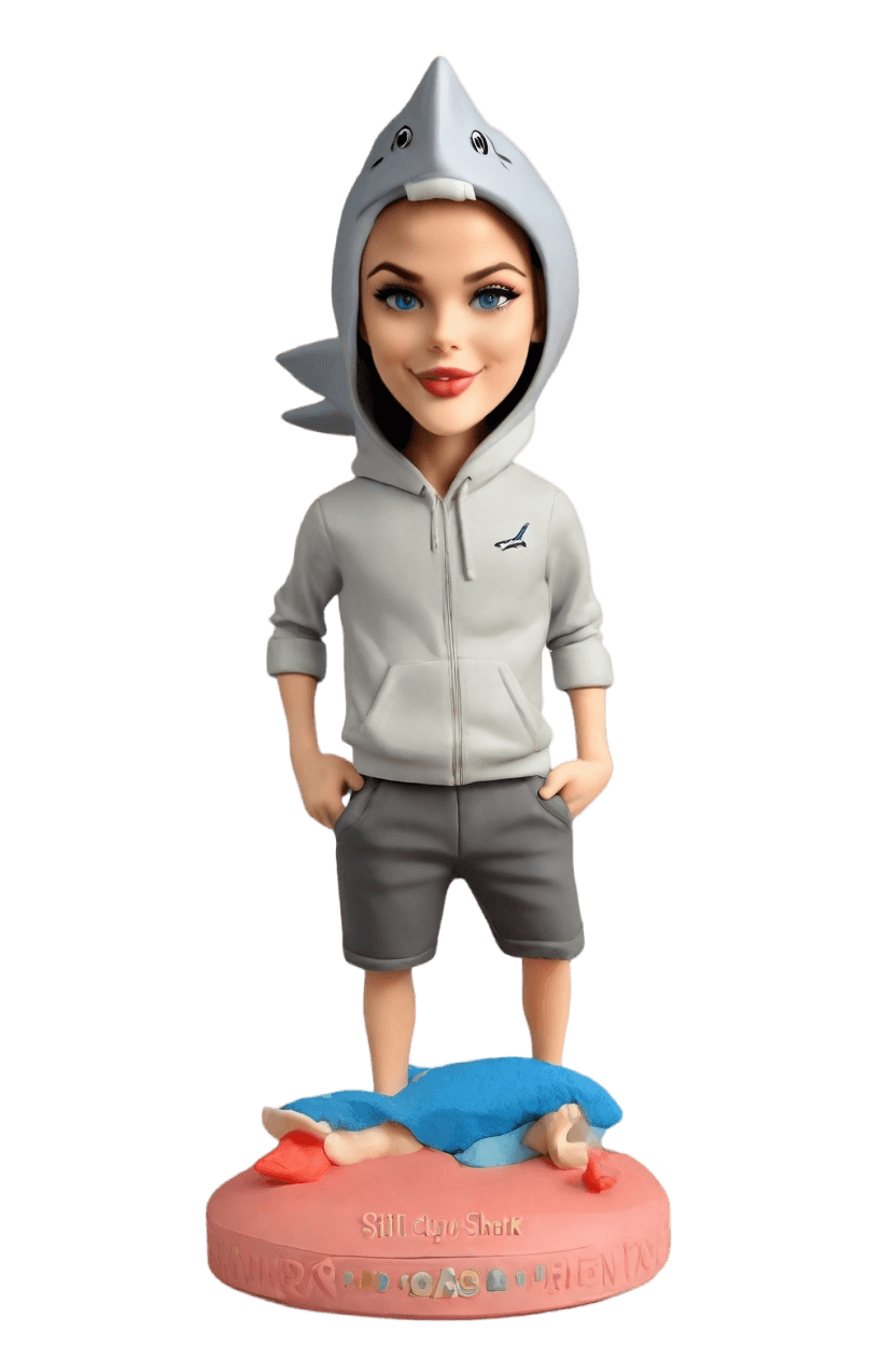 Beach Fun Custom Silly Shark Bobblehead