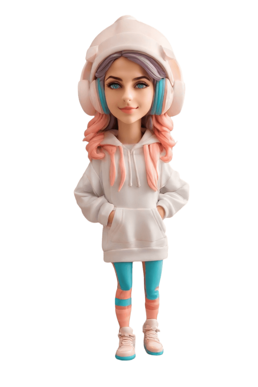 Custom Gamer Chic Bobblehead