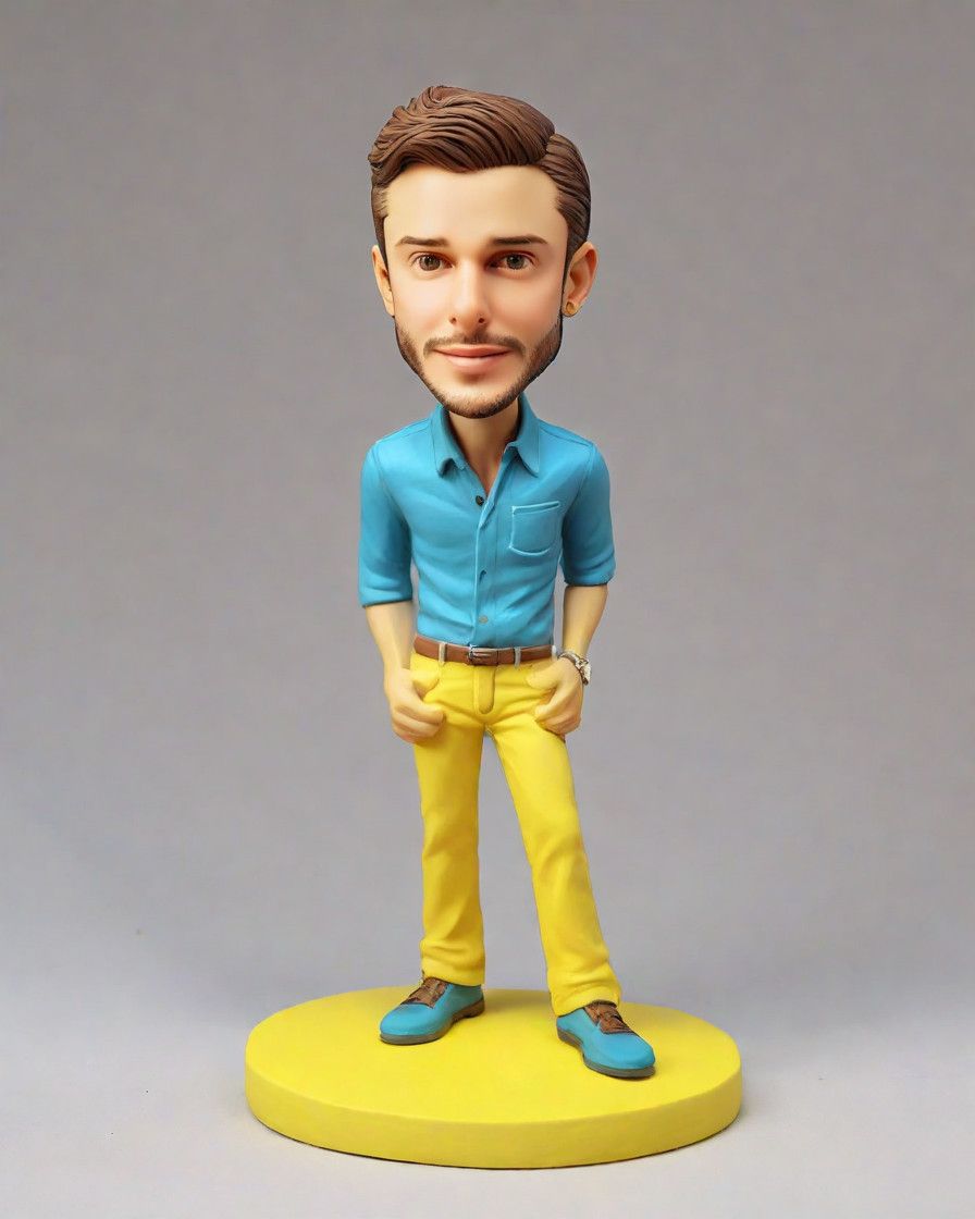 Trend Alert: Blue-Clad Bobbleheads Taking Over the Office