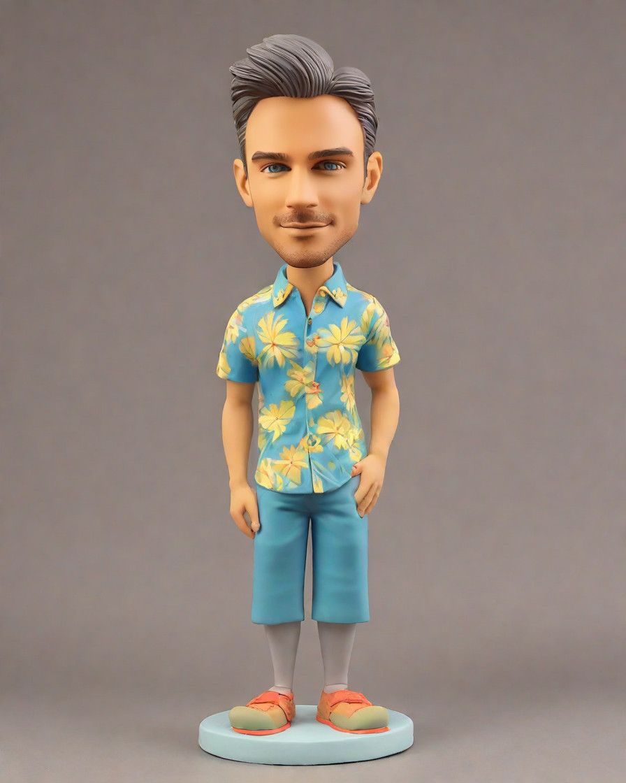 Trend Alert: Aloha Shirts and Mini-Me Figurines - The Perfect Pairing for Vacation Chic
