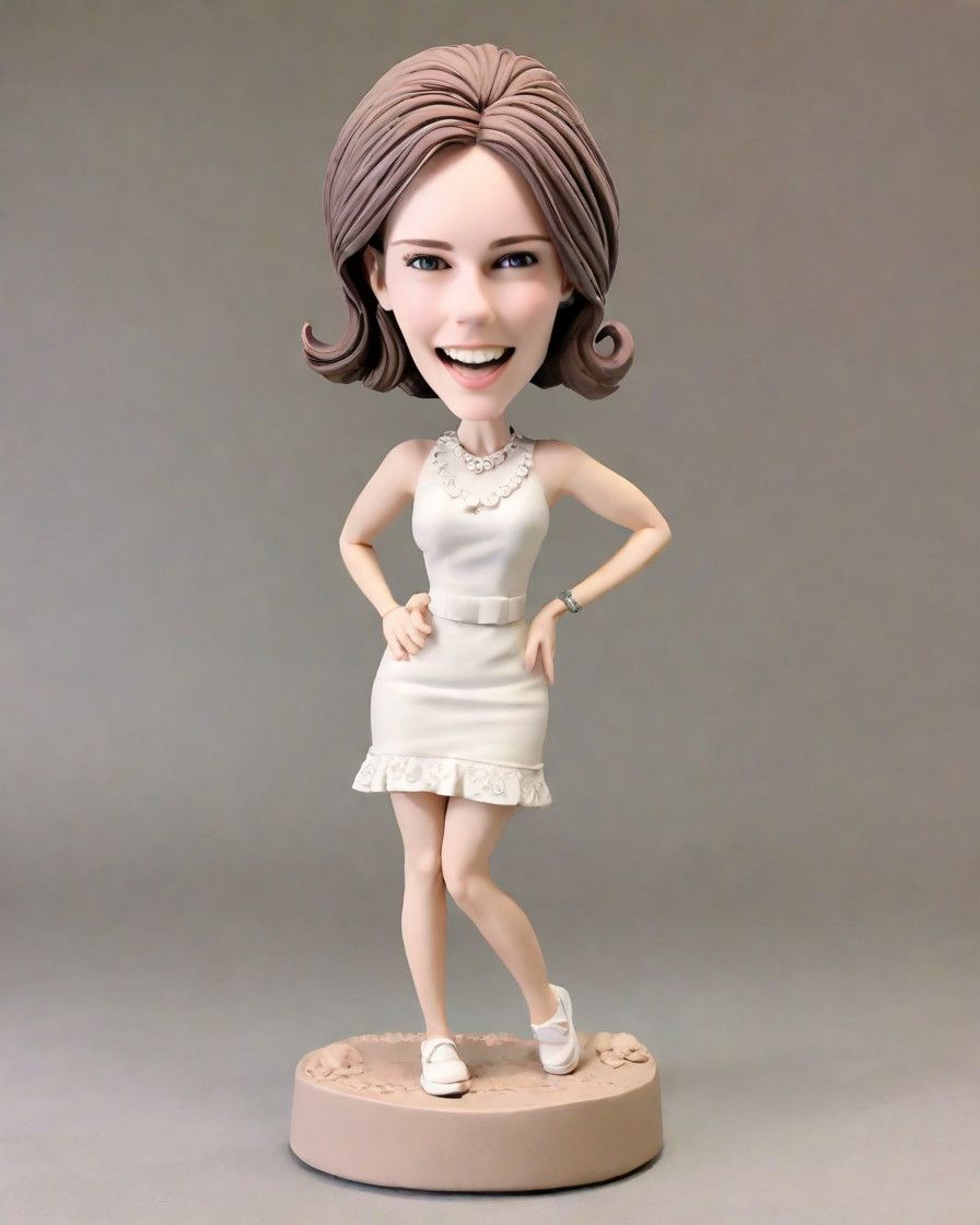 Tailored Whimsy: The Executive's Mini-Me Bobblehead Desk Companion