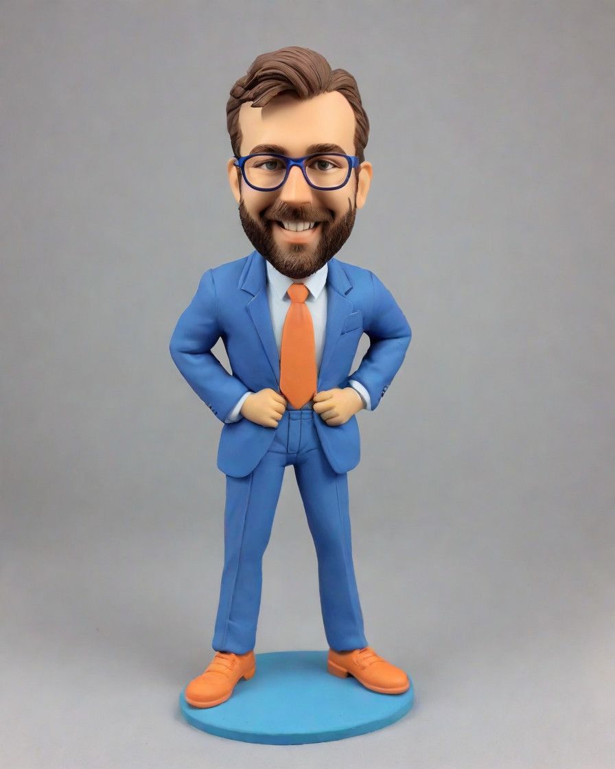 The Blue Suit, Orange Tie Phenomenon: A Customized Figurine Success Story