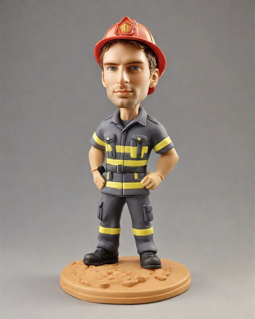 Flame-Fighting Heroes: Personalized Firefighter Bobbleheads Ignite Passion