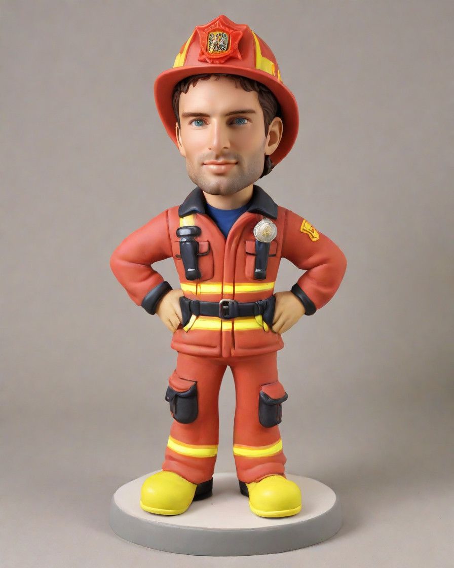 Spotlight on a Firefighter's Mini-Me: A Custom Bobblehead Adventure