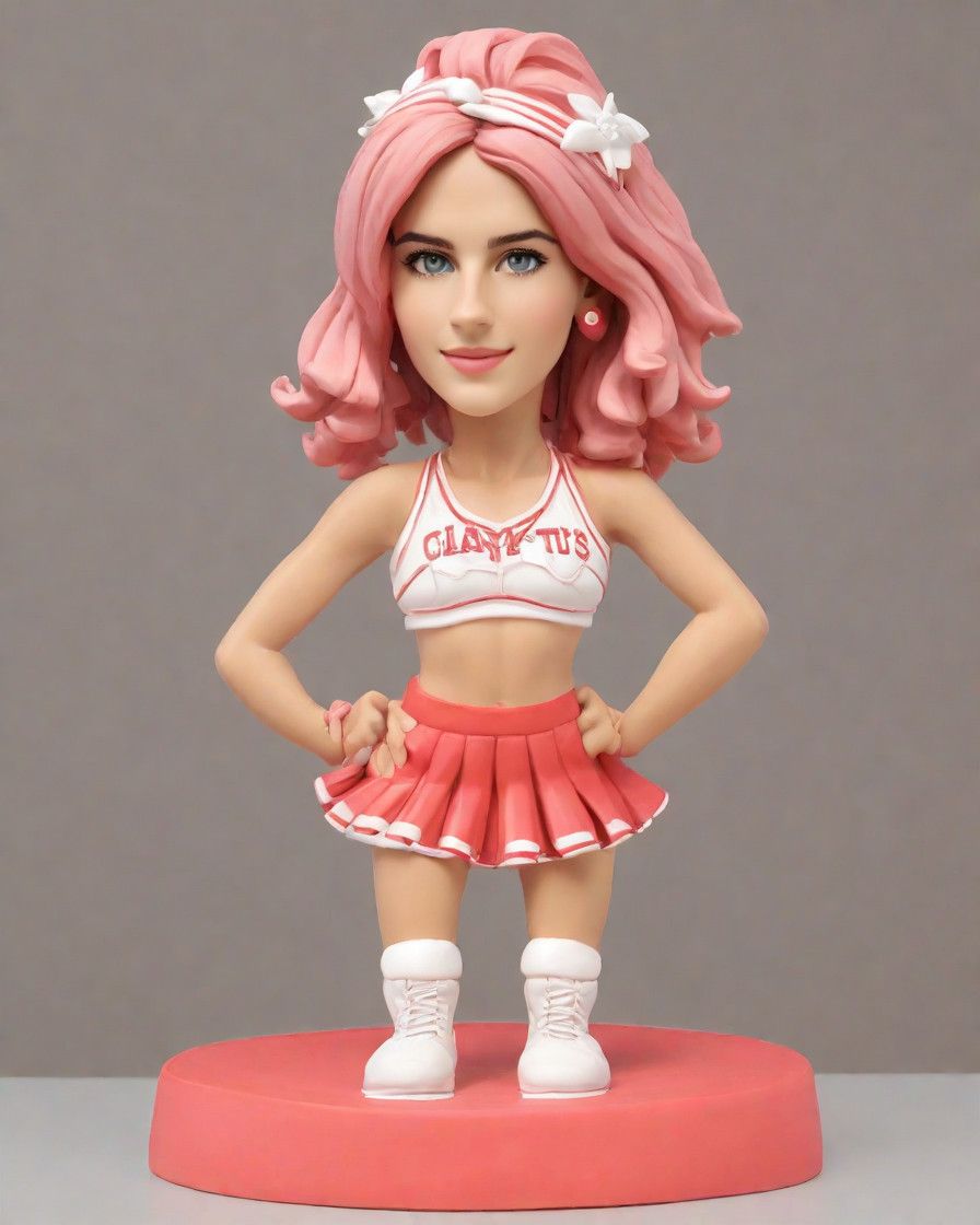 Unveiling the Cheeky Cheerleader Bobblehead: A Trendy Twist on Classic Figurines!
