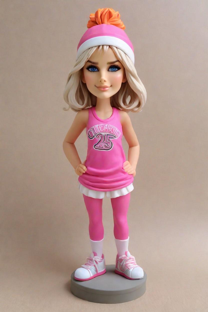 Cheerful Cheerleader Custom Bobblehead,She Created Her Ultimate Cheerleading Bobblehead!