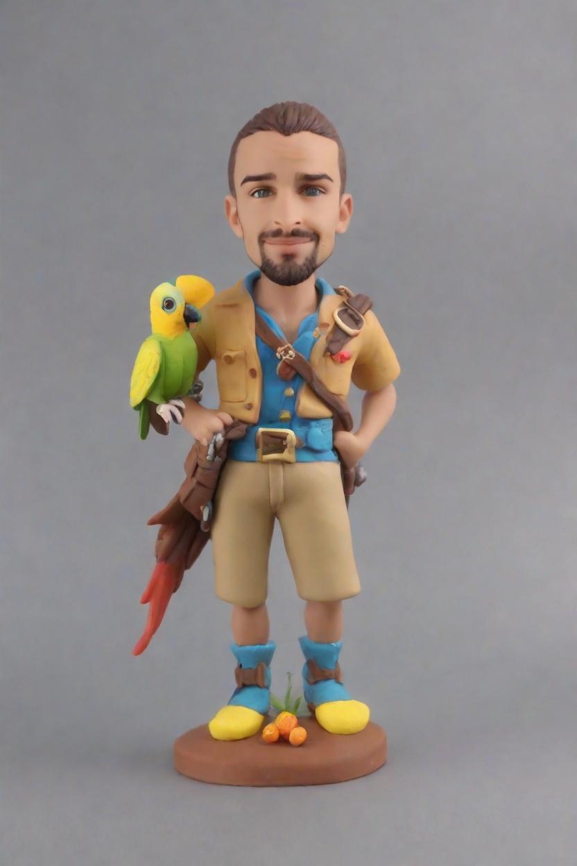 Custom Pirate Librarian Bobblehead,He Created His Own Pirate Librarian Bobblehead Doll!