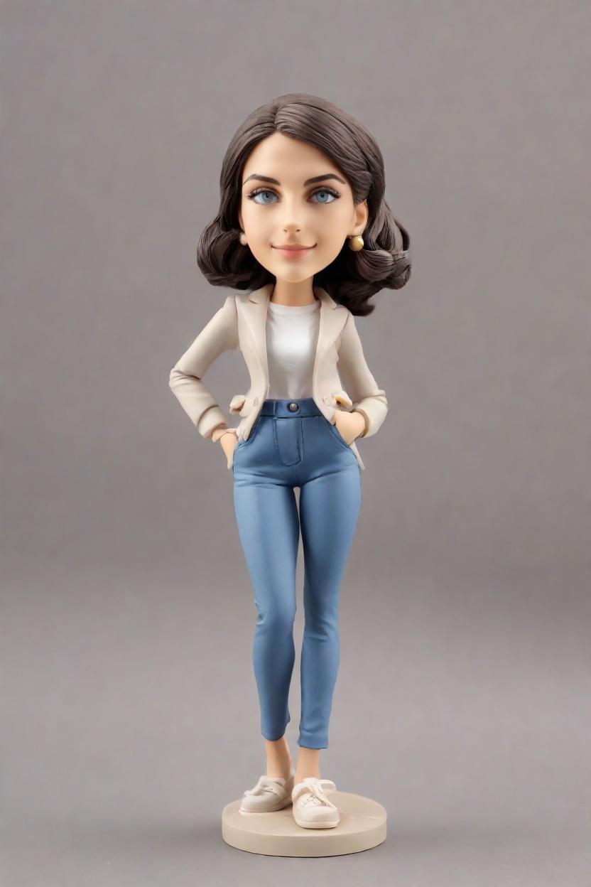 Confidently Winking: The Chic Custom Bobblehead Doll That's Taking Business World by Storm,Meet Sarah: She Just Created Her Own Bobblehead Doll and It's Totally Chic!