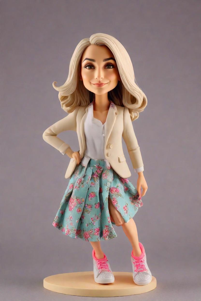 Custom Birthday Cheeky Bobblehead,She's Unveiling Her Cheeky Birthday Bobblehead! π