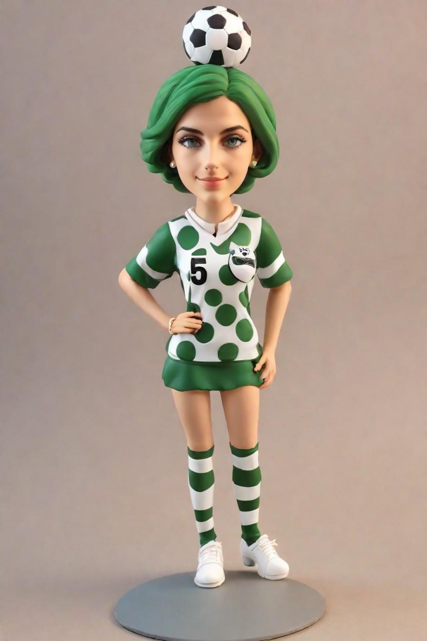 Custom Kickin' Soccer Bobblehead,She's Making Her Own Cheeky Soccer Bobblehead!