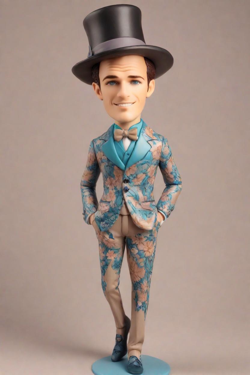 Custom Casual Quirky Bobblehead,He Made His Own Quirky Wink Bobblehead Doll!