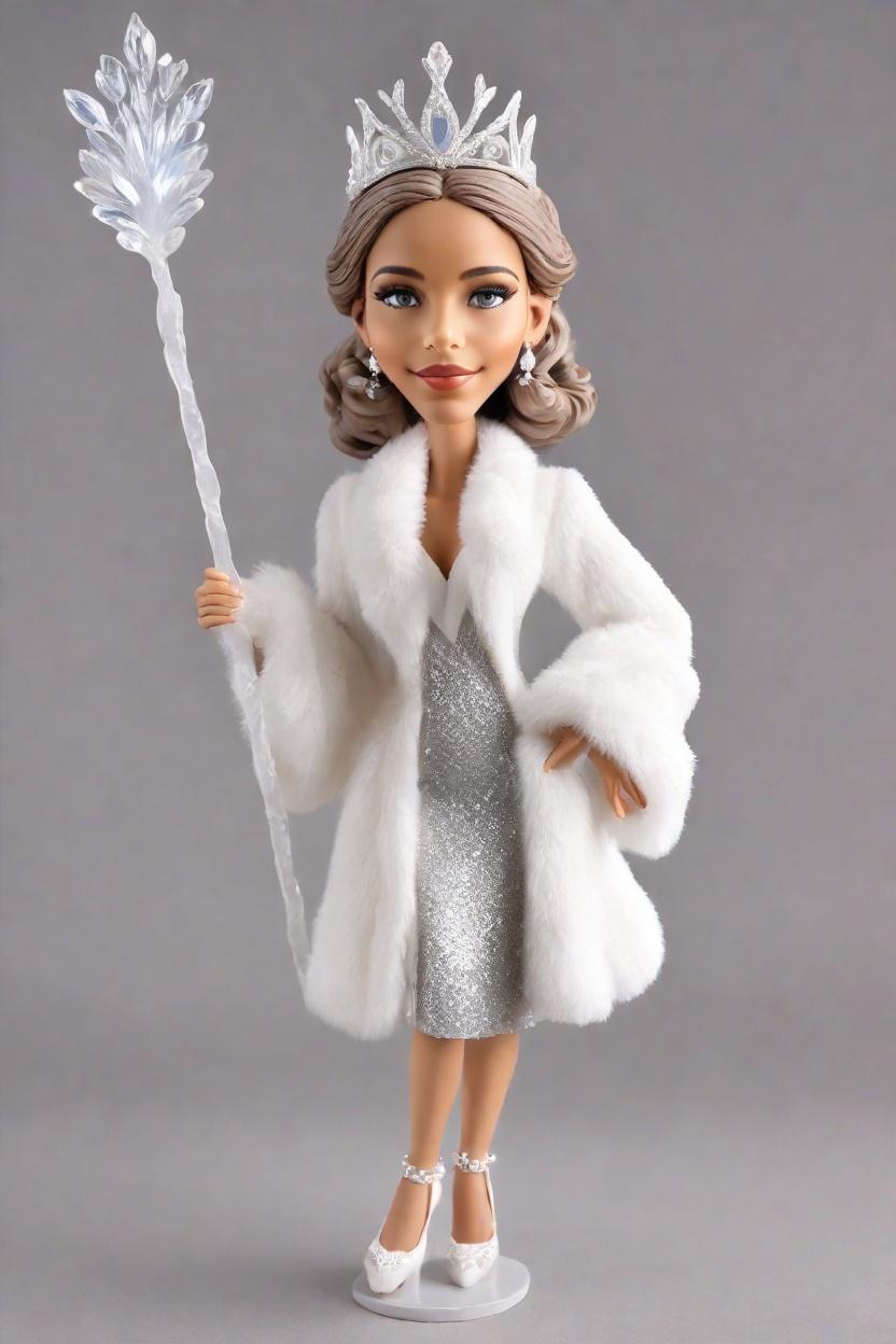 custom Winter Gala Sassy bobblehead,She Made Her Own Sassy Snow Queen Bobblehead Doll!