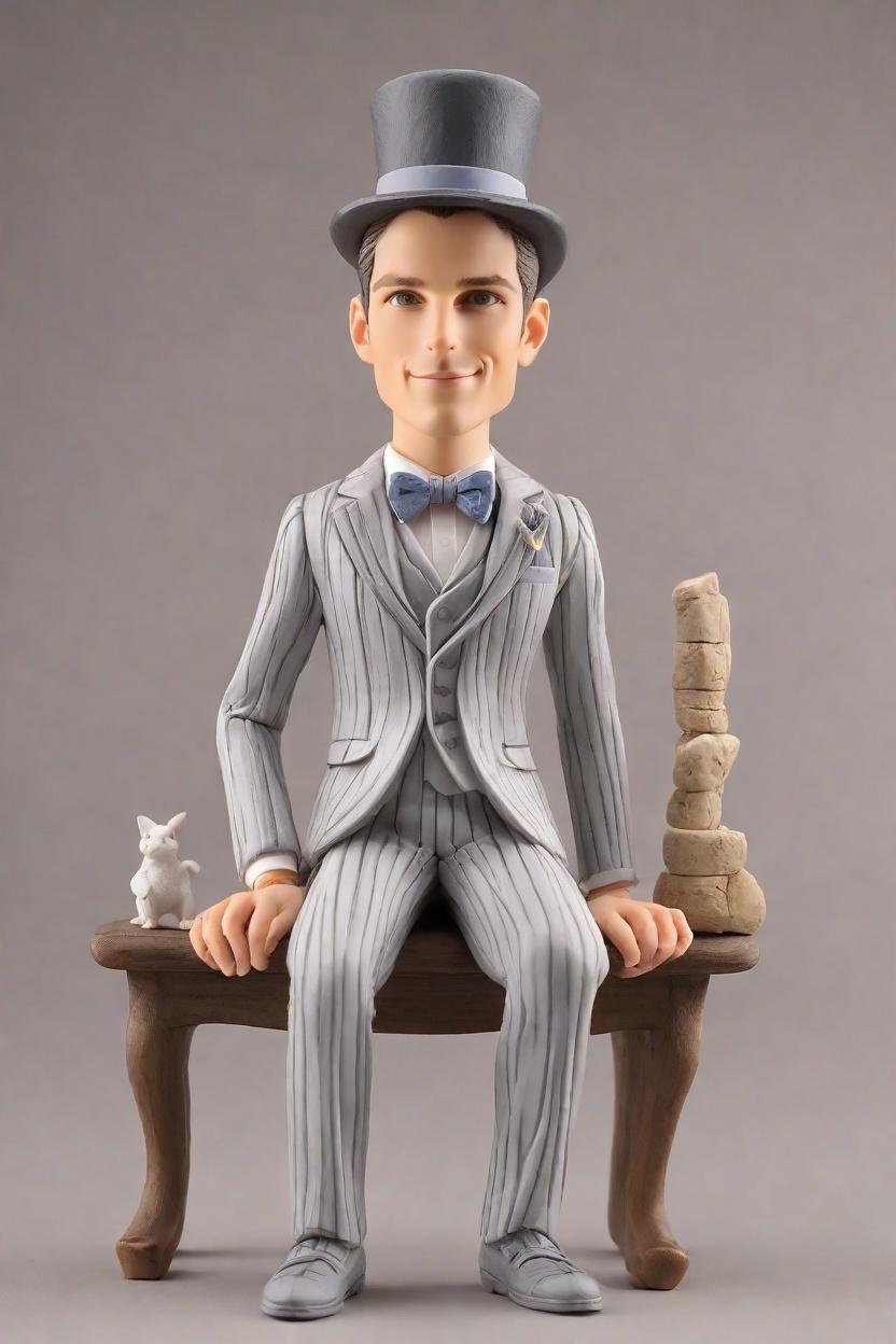 When a Top Hat Meets Business Milestone: A Unique Figurine for the Corporate World,He Pointed the Way to Success: A Bobblehead Story from a Business Anniversary
