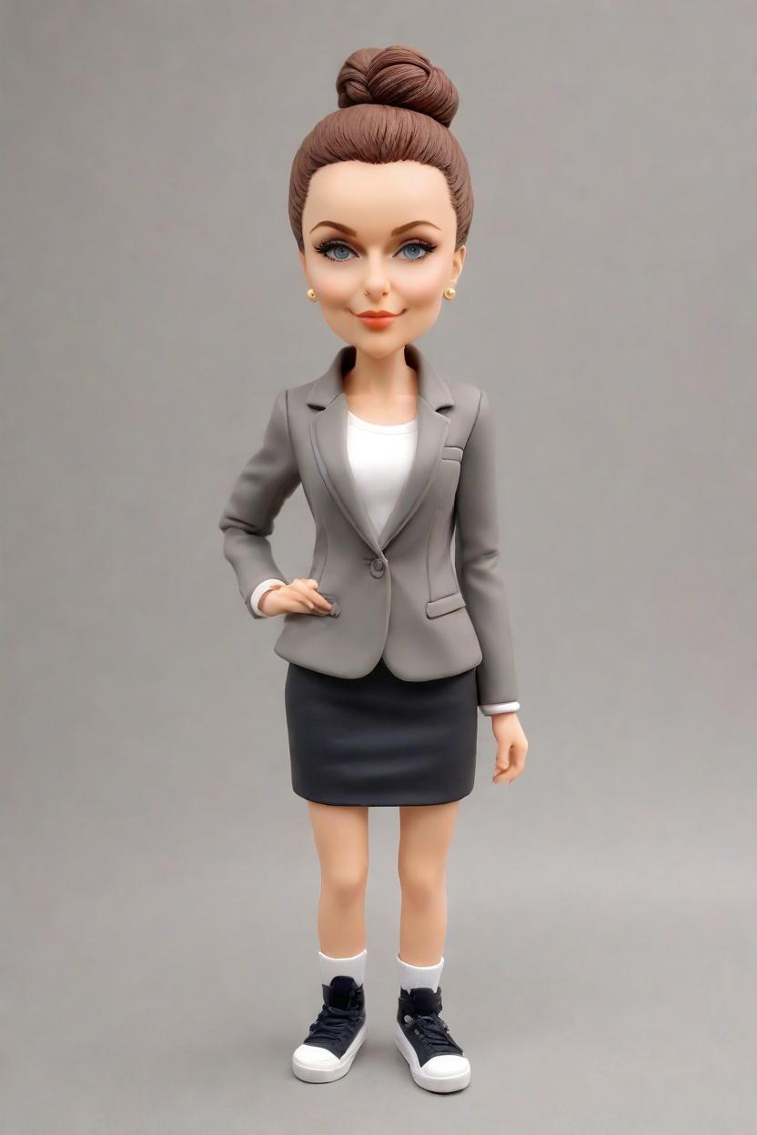 Casual Chic Custom Bobblehead,She Created Her Own Bobblehead Doll!