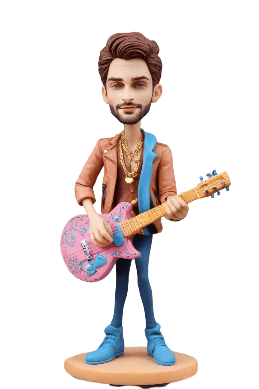 custom Rock Star bobblehead,John's Epic Rocker Makeover: create your own bobblehead dolls