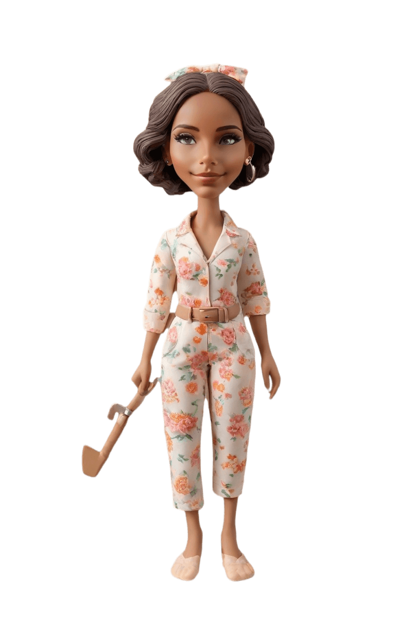Custom Housewarming Quirky Bobblehead,She Created a Quirky Welcome Mat Bobblehead Doll!