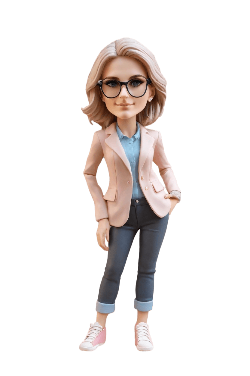 Custom Teacher Chic Bobblehead,She Created Her Chic Bobblehead Doll!