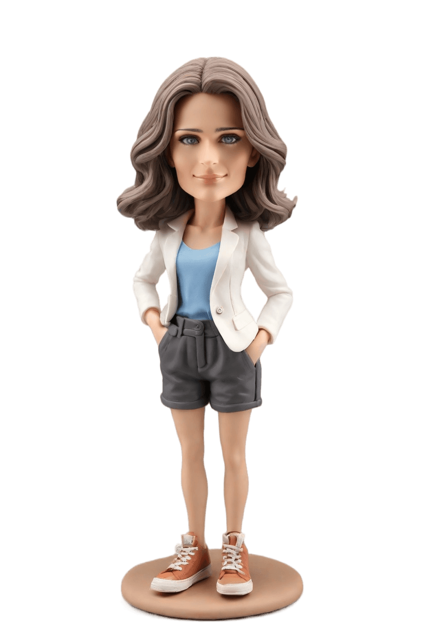custom Business Triumph Chic Bobblehead,She Created Her Own Confident Businesswoman Bobblehead!